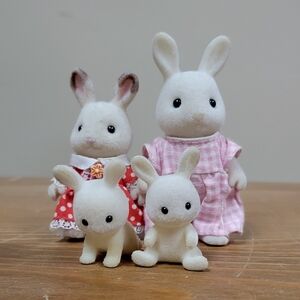 Calico Critter Rabbit Lot Family Adorable Bunny Family Set